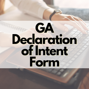 Georgia Declaration of Intent or DOI form link